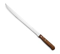 Arcos Coltello Jamonero con Lama da 250 mm in Acciaio Inossidabile - Perfetto per Tagliare Prosciutto e Carne con Precisione - Manico in Legno Compresso, Colore Marrone, Serie Latina