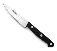 Arcos Coltello Pelador in Acciaio Inossidabile - Professionale per Pelare Frutta e Verdura, Manico Ergonomico in Poliossimetilene, Lama da 100 mm - Nero, Serie Universal