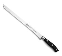 Arcos Coltello per Affettare/Jamón con Lama in Acciaio Inossidabile 300 mm - Manico Ergonomico in Poliossimetilene POM, Design Elegante e Comodo - Nero, Serie Riviera