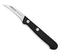 Arcos Coltello per Sbucciare Curvo in Acciaio Inossidabile, Manico Ergonomico in Poliossimetilene, Ideale per Frutta e Verdura, Lama da 60 mm, Nero, Serie Universal