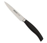 Arcos Coltello per Sbucciare in Acciaio Inossidabile, Ideale per Frutta e Verdura, Manico Ergonomico in Poliossimetilene, Lama da 100 mm, Nero, Serie Clara