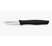 Arcos Coltello per Sbucciare in Acciaio Inossidabile Nitrum, Ideale per Frutta e Verdura, Manico Ergonomico in Polipropilene, Lama da 70 mm, Nero, Serie Nova