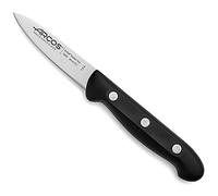 Arcos Coltello per Sbucciare in Acciaio Inossidabile per Cucina Professionale, Manico Ergonomico in Poliossimetilene, Lama da 80 mm, Nero, Serie Maitre