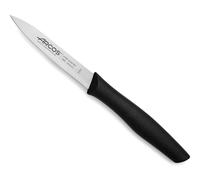 Arcos Coltello per Sbucciare in Acciaio Inossidabile per Cucina Professionale, Manico Ergonomico in Poliossimetilene, Lama da 100 mm, Nero, Serie Nova