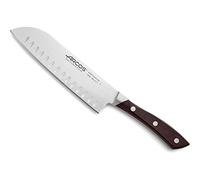 Arcos Coltello Santoku Forgiato con Lama in Acciaio Inossidabile 180 mm - Coltello da Cucina Professionale con Manico Ergonomico in Poliossimetilene POM e Legno di Palissandro - Serie Natura