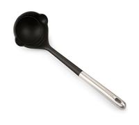 ARCOS Mestolo da cucina professionale, manico e corpo in acciaio inox, resistente al calore fino a 240 °C, lavabile in lavastoviglie, colore nero