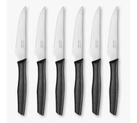 ARCOS Nova Set 6 Coltelli da Bistecca Acciaio Inox Nitrum 110 mm | Manico in polipropilene. Serie Nova. Colore nero.