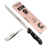 Arcos prosciutto professionale | Coltello prosciutto in acciaio Nitrum | Manico nero | Coltello prosciutto iberico | Serie Maitre| Lama flessibile e lama liscia | 275 mm | Acciaio inossidabile NITRUM