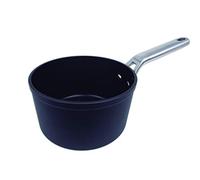 ARCOS Samoa Pentolino Antiaderente Alluminio Forgiato 20 cm | Full Induction, adatto a qualsiasi cucina. Anse acciaio inox effetto freddo, lavabile in lavastoviglie. Nero.
