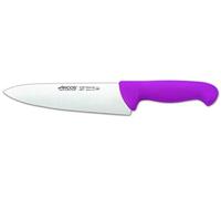 Arcos Serie 2900 - Coltello da Chef Coltello da Cucina - Lama Acciaio Inossidabile Nitrum 200 mm - Manico Polipropilene Colore Porpora