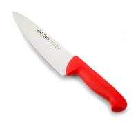 Arcos Serie 2900 - Coltello da Chef Coltello da Cucina - Lama Acciaio Inossidabile Nitrum 200 mm - Manico Polipropilene Colore Rosso