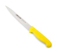 Arcos Serie 2900 - Coltello di Filetto Coltello Bistecca - Lama Acciaio Inossidabile Nitrum 190 mm - Manico Polipropilene Colore Giallo