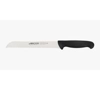 Arcos Serie 2900 - Coltello Pane - Lama Acciaio Inossidabile Nitrum 200 mm - Manico Polipropilene Colore Nero