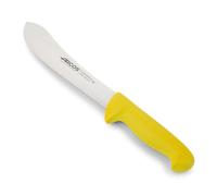 Arcos Serie 2900 - Coltello Scannare Coltello Macellaio Coltello Bistecca - Lama Acciaio Inossidabile Nitrum 200 mm - Manico Polipropilene Colore Giallo