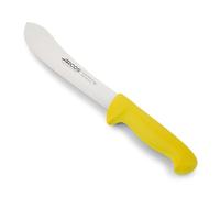 Arcos Serie 2900 - Coltello Scannare Coltello Macellaio Coltello Bistecca - Lama Acciaio Inossidabile Nitrum 200 mm - Manico Polipropilene Colore Giallo