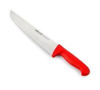 Arcos Serie 2900 - Coltello Scannare Coltello Macellaio Coltello Bistecca - Lama Acciaio Inossidabile Nitrum 250 mm - Manico Polipropilene Colore Rosso