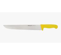 Arcos Serie 2900 - Coltello Scannare Coltello Macellaio Coltello Bistecca - Lama Acciaio Inossidabile Nitrum 350 mm - Manico Polipropilene Colore Giallo
