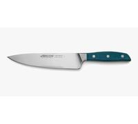 Arcos Serie Brooklyn, Coltello da Chef Coltello da Cucina, Acciaio Inossidabile Forgiato NITRUM 210 mm, Manico Micarta, Colore Blu (Filo Seta)
