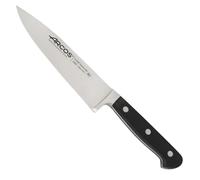 Arcos Serie Clasica - Coltello da Chef Coltello da Cucina - Acciaio Inossidabile Forgiato Nitrum 160 mm - Manico Polioxymetilene (Pom) Colore Nero