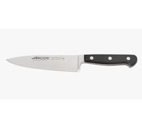 Arcos Serie Clasica - Coltello da Chef Coltello da Cucina - Acciaio Inossidabile Forgiato Nitrum 160 mm - Manico Polioxymetilene (Pom) Colore Nero