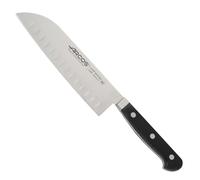 Arcos Serie Clasica - Coltello Santoku Coltello Giapponese - Acciaio Inossidabile Forgiato Nitrum 180 mm - Manico Polioxymetilene (Pom) Colore Nero