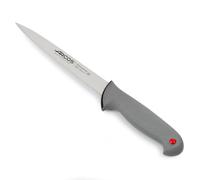 Arcos Serie Colour Proof - Coltello di Filetto Coltello Bistecca - Lama Acciaio Inossidabile Nitrum 190 mm - Manico Polipropilene Coperto da Elastomer Colore Nero