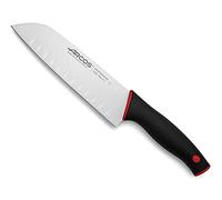 Arcos Serie Duo - Coltello Santoku Coltello Giapponese - Lama Acciaio Inossidabile Nitrum 180 mm - Manico Polipropilene Coperto da Elastomer Colore Nero e Rosso