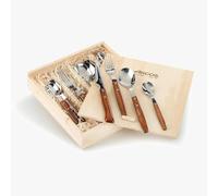 Arcos Serie Gregorio Arcos - Posate da 16 pezzi, in acciaio inox, manici in legno, colore: marrone