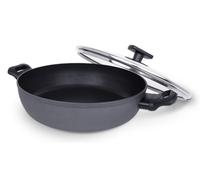 Arcos Serie Kaula | Pentola Antiaderente | Alluminio Forgiato | PFOA Free | Copertura QuanTanium | Adatto a qualsiasi cucina | Manico Effetto Freddo | Lavabile in lavastoviglie | Colore Nero (28 cm)