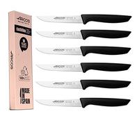 Arcos Serie Nice - Set coltelli da cucina, 6 pezzi, coltelli per verdure 110 mm, + coltello da tavolo, contenitore ecologico al 100%, acciaio inossidabile NITRUM