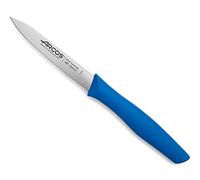 Arcos Serie Nova - Spelucchino Coltello per sbucciare - Lama Acciaio Inossidabile Nitrum 100 mm - Manico Polipropilene Colore Blu