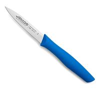 Arcos Serie Nova - Spelucchino Coltello per sbucciare - Lama Acciaio Inossidabile Nitrum 85 mm - Manico Polipropilene Colore Blu