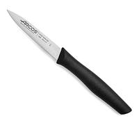 Arcos Serie Nova, Spelucchino Coltello per sbucciare, Lama Acciaio Inossidabile NITRUM 85 mm, Manico Polipropilene, Colore Nero