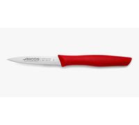 Arcos Serie Nova, Spelucchino Coltello per sbucciare, Lama Acciaio Inossidabile NITRUM 85 mm, Manico Polipropilene, Colore Rosso