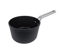 Arcos Serie Samoa | Pentolino Antiaderente 20 cm | Alluminio Forgiato | Adatto a qualsiasi cucina | Anse Acciaio inossidabile effetto freddo | Lavabile in lavastoviglie | Colore Nero | FULL INDUCTION