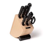 Arcos Serie Universal - Pacco Regalo Set di Coltelli 6 Pezzi (5 Coltelli + 1 Forbici) - Lama Acciaio Inossidabile Nitrum - Manico Polioxymetilene (Pom) - Legno di Pino