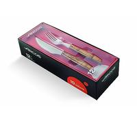 Arcos Set Coltelli da Carne 12 Pezzi in Acciaio Inossidabile - Lama da 0 mm, Manico Ergonomico in Poliossimetilene POM, Ideale per Tagliare e Filettare la Carne - Marrone, Serie Mesa