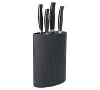 ARCOS Set Coltelli da Cucina Forgiati 4 Pezzi (Coltello Pelapatate + Coltello da Cucina + Coltello Chef + Coltello Pane) in Acciaio Inossidabile Nitrum - Manico in Polipropilene POM, Clara, Nero