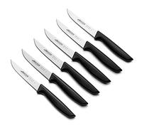 Arcos Set Coltelli in Acciaio Inossidabile Nitrum con Lama da 200 mm - Coltello Professionale per Pelare Frutta e Verdura, Manico Ergonomico in Poliossimetilene con Lama da 110 mm - Nero, Universal