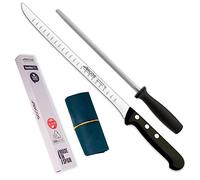 Arcos Set Coltelli Professionali | 3 pezzi | set coltelli acciaio inox (240 mm) | Coltello + Acciaini Affilatori | Coltello da prosciutto professionale | Acciaio Inox Nitrum