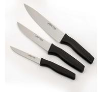 Arcos Set di 3 coltelli professionali (coltello pelapatate + verdure + chef) - lama in acciaio inox NITRUM - manico ergonomico antiscivolo - resistente alla lavastoviglie - serie Verona