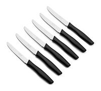 Arcos Set di 6 Coltelli da Carne - Set di Coltelli Sdentati Multifunzione - Lama in Acciaio Inossidabile Nitrum da 110 mm - Manico Ergonomico in Polipropilene Nero - Serie Nova