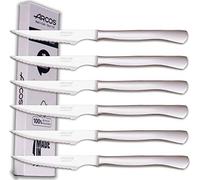 Arcos - Set di coltelli da bistecca, 6 pezzi, in acciaio inox, lama 110 mm, manico monoblocco, adatti per lavastoviglie, confezione ecologica