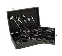 ARCOS Set di Posate Completo 113 Pezzi - 12 Pezzi per Tavola, Pranzo, Pesce, Servizio Caffè e Dessert, con 5 Utensili - Colore Argento, Serie Capri