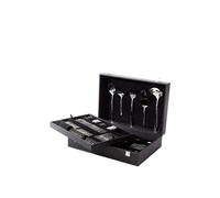 ARCOS Set di Posate Completo 113 Pezzi in Acciaio Inossidabile - 12 Pezzi per Tavola, Pranzo, Pesce, Servizio Caffè e Dessert, con Pezzi da Servizio - Colore Argento, Serie Berlin