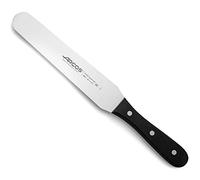 ARCOS Spatola con Lama in Acciaio Inossidabile Nitrum 210 mm - Manico Ergonomico in Poliossimetilene POM, Lama Lunga e Resistente con Bordo Seghettato per Taglio Facile - Nero, Serie Universal
