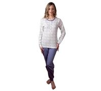 Arcte 1954 Pigiama Donna Caldo Cotone Floreale Serafino (XXL)