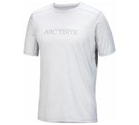Arc'teryx - Ionia Merino Wool Arc'Word Logo S/S - Maglia merino XL solitude heather / void
