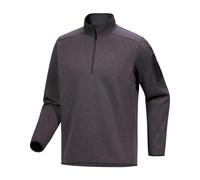 Arc'Teryx - Pile caldo da uomo con mezza zip - Covert 1/2 Zip M Black Heather II per Uomo in Pelle - Taglia M - Grigio Grigio M