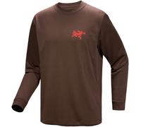 Arc'teryx - T-shirt uomo in cotone a maniche lunghe - Kragg SL Cotton Tile LS M Carob/Dynasty per Uomo in Cotone - Taglia L - Marrone